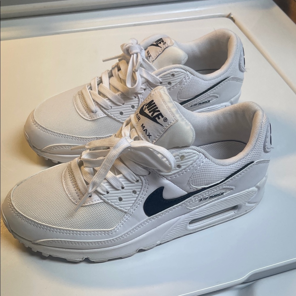 Nike Air Max White with Black Swoosh